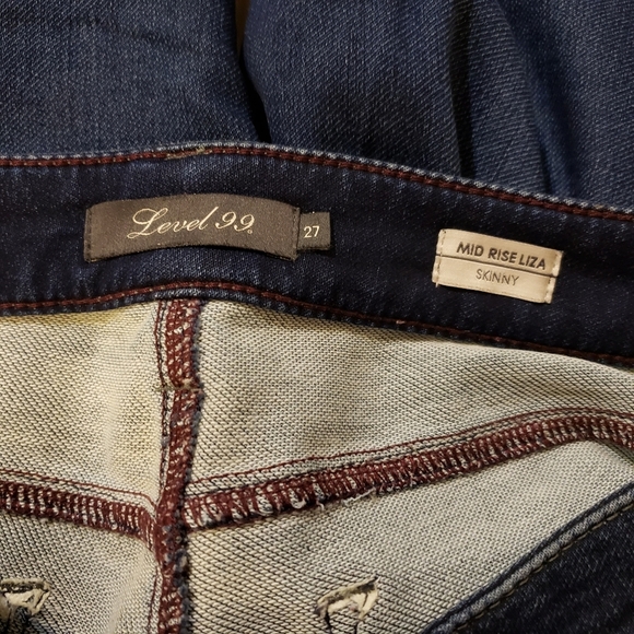 Anthropologie Level 99 Mid Rise Liza Skinny 27 - Picture 7 of 7